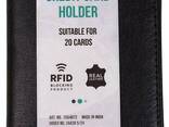 Кожаный картхолдер, чехол для платежных карт c защитой RFid Dugros черный - фото 2