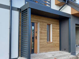 Козырек над входом лофт