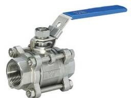 Кран нержавеющий трехсоставной муфтовый