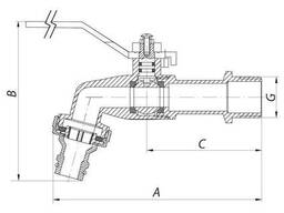 Кран полива с коннектором для быстрого подключения 1/2" (KOER KR.257) (KR2750)