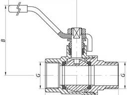 Кран шаровый KOER 3/4" ГШР ГАЗ (KR.215. G) (KR0117)
