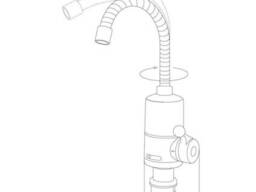 Кран-водонагреватель проточный NZ 3.0кВт 0.4-5бар для кухни гусак гофрированный на. ..