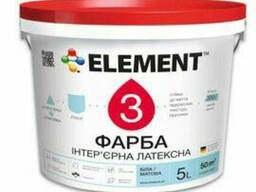Краска интерьерная Element 3 10 л водно-дисперсионная латексная