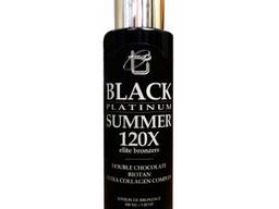Крем для солярия black summer 120x с двойным шоколадом, красивый темный оттенок гарантиров