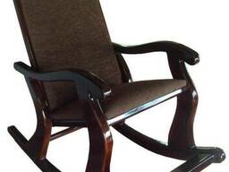 Кресло-качалка Rocker Classic Dark Walnut, темно-коричневый, массив дерева, с подножкой