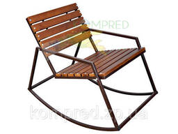 Кресло-качалка садовая одноместная каркас коричневый 600х1020х820мм Kompred OL721