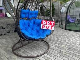 Кресло качеля кокон подвесное из ротанга