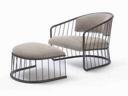 Кресло ЛОФТ с пуфиком под ноги