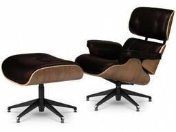 Дизайнерское кресло Eames lounge chair, черная кожа Київ E