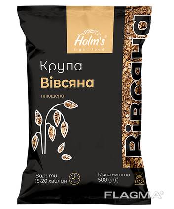 Крупа вівсяна ТМ «Holm’s» – поліпропіленова упаковка, 800 г