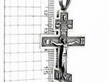 Крупный серебряный крест Распятие Христово. с надписью Спаси и Сохрани - фото 6