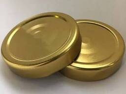 Крышка для консервации Твист 66мм золотая высокая 10шт