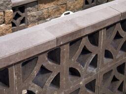 Кришка двоскатна 500х260х60 коричневий на паркан