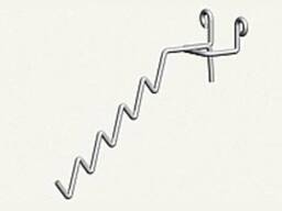 Крючек-змейка наклонный ДСП Хром настоящий