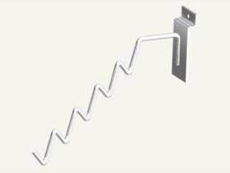 Крючек-змейка наклонный экспопанель на пластине Хром