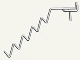 Крючек-змейка наклонный экспопанель на проволочной скобе Хром