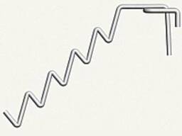 Крючек-змейка наклонный сетка 50х50 мм Хром