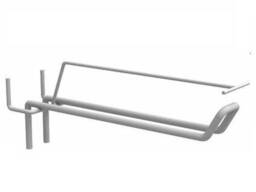 Крючки торговые с ценникодержателем для перфорированной стенки (двойные) 300 мм