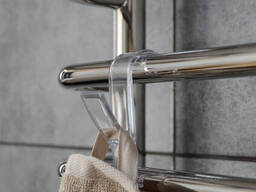 Крючок для полотенцесушителя прозрачный, комплект 2 шт.