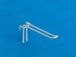 Крючок двойной, для решетки, 100мм.