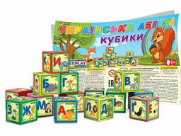 Детские развивающие кубики "Абетка" Colorplast, 9 шт в наборе (1-063)