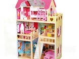 Кукольный деревянный домик «Вилла Валетта» + подсветка + 2 куклы, 3 этажа с мебелью и. .. - фото 1