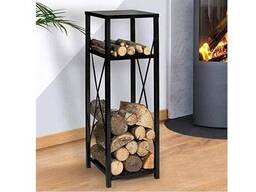 Купити дровницю з невеликою полицею для каміна