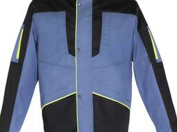 Куртка демісезонна сіра з яскравим оздобленням, арт.41526