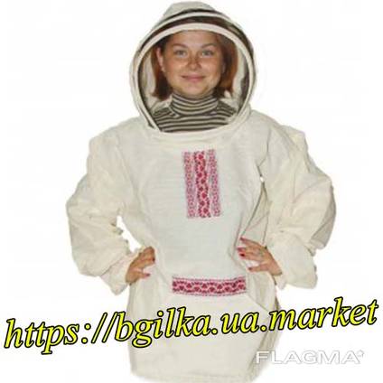 Куртка пчеловода Евро «Вышиванка» Бязь суровая