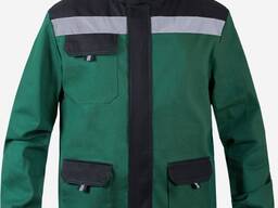 Куртка рабочая зелено-черная хлопок