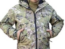 Куртка штуромовка утеплена на синтепоні Softshell мультикам L, 50
