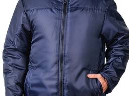 Куртка зимняя Комфорт, темно-синего цвета без капюшона