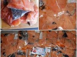 Кусочки сёмги слабосоленая 0.5кг