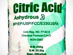 Кислота лимонна безводна у мішках по 25 кг