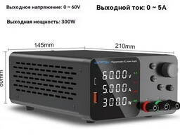 Лабораторний блок живлення TPS605 0-60В 0-5А