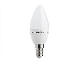 Лампа светодиодная LED C37, E14, 5Вт, 150-300В, 4000K, 30000ч, гарантия 3года. (Свеча). ..