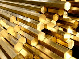 Латунь	шестигранник	ЛС 59-1		9