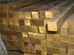 Квадрат латунный ЛС59-1 ГОСТ 15527 5х3000 мм порезка