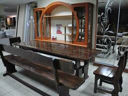 Мебель деревянная для дачи, комплект большой деревянный 2000