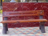Лавочка "Лісник", бетонна, вулична L1450*b400*h700 - фото 3