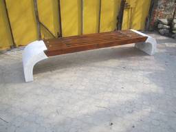 Лавочка "Шарлота", вулична, бетонна. розмір:L2300*b450*h530