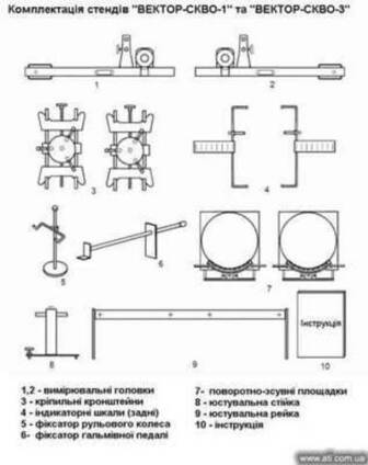 Лазерный стенд сход-развал для легковых авт "Вектор-Скво-1м"