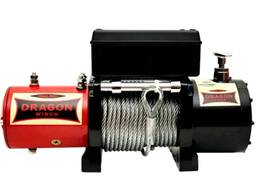 Лебедка электрическая автомобильная 4.5т 12V DWM 10000 HD стальной трос Dragon Winch