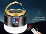 LED лампа (подвесной фонарь) с аккумулятором + Power Bank с USB зарядкой, с солнечной. .. - фото 1