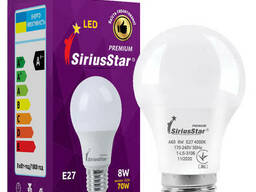 LED лампа Sirius 1-LS-3106 А60 8W-4000K-E27