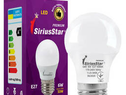 LED лампа Sirius 1-LS-3408 G45 6W-4000K-E27