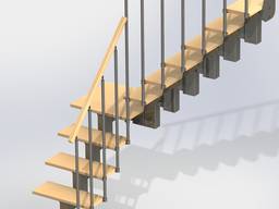 Лестницы модульные сборные "полный шаг", площадка