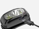 Ліхтарик акумуляторний налобний з датчиком руху, microUSB (XPE)