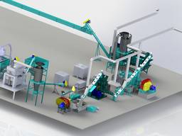 Линии производства растительного масла по технологии пресс-экструдер-пресс. 1 тонна в час.