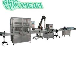 Линия упаковки жидких и пастообразных продуктов в стеклянную банку с крышкой твист-офф